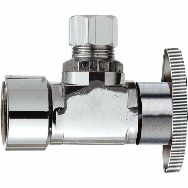 All-Source 1/2 In. FIP x 7/16 In. OD or 1/2 In. OD Quarter Turn Angle Valve 456429